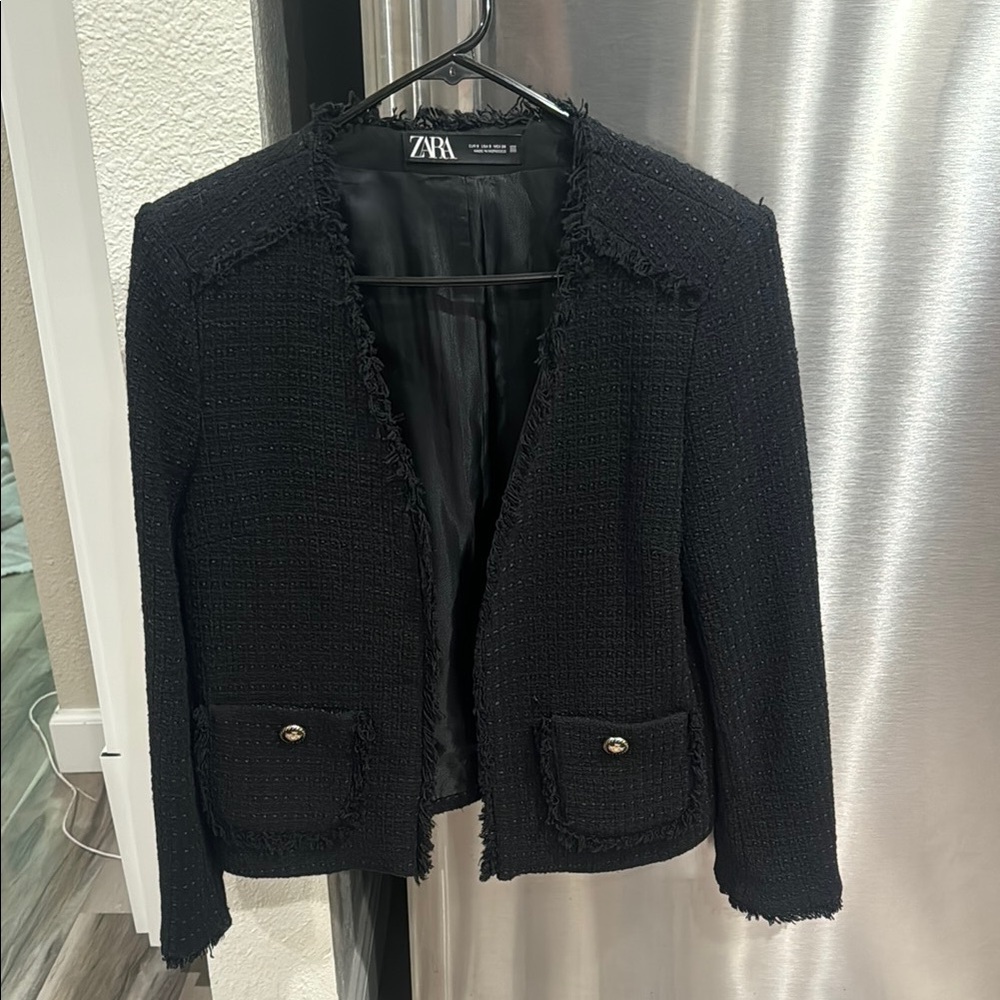 Zara Blue Blazer Tailored Suit Jacket